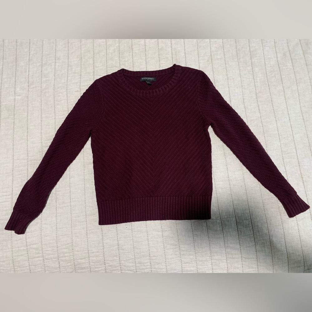 Banana Republic Knit Sweater Size XS Plum